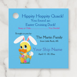 Spuren von Enten für Ostern Geschenkanhänger