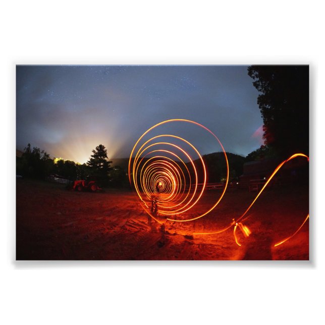 Spuren von Licht - Feuerausgabe- Fotodruck (Vorne)