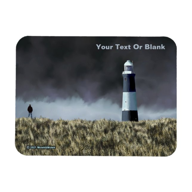 Spurn Point Lighthouse Postkarte Magnet (Horizontal)