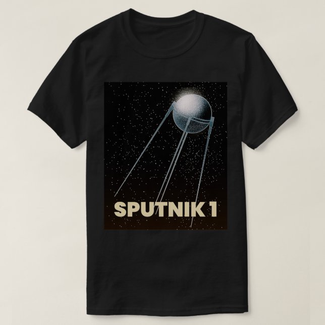 Sputnik 1 erster Satellit T-Shirt (Design vorne)