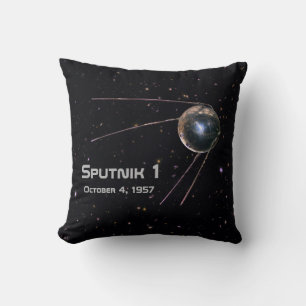 Sputnik 1 Satellit der Erde Kissen