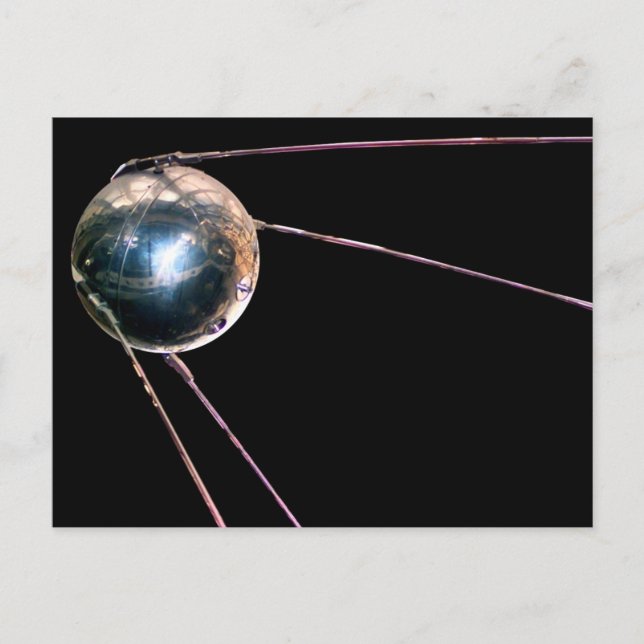 Sputnik: Der erste künstliche Satelit im Weltraum Postkarte (Vorderseite)