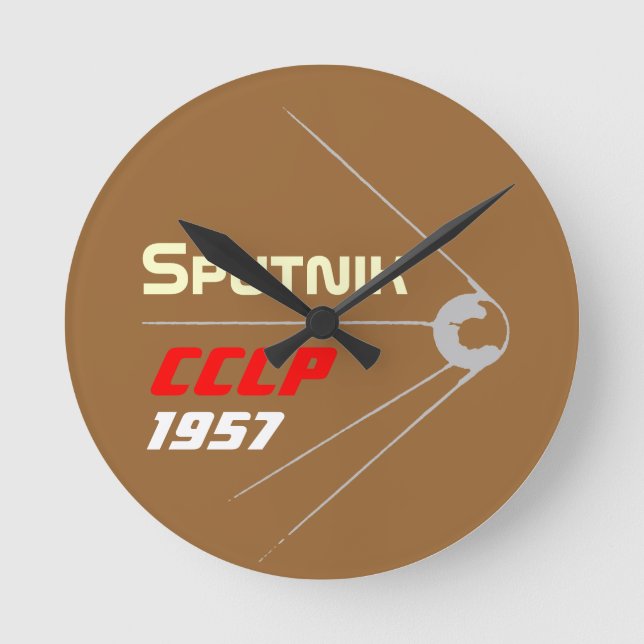 Sputnik Design DDR Runde Wanduhr (Vorderseite)