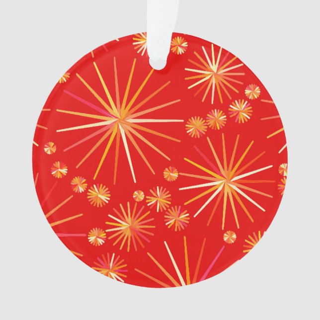 Sputnik-Muster aus der Mitte des Jahrhunderts, tie Ornament (Vorderseite)