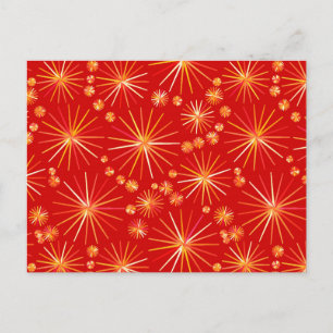 Sputnik-Muster aus der Mitte des Jahrhunderts, tie Postkarte