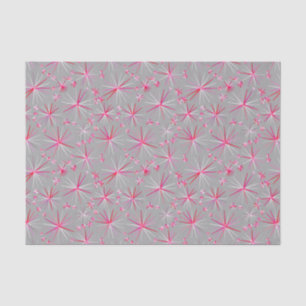 Sputnik-Muster aus der Mitte, Grau und Fuchsia Seidenpapier