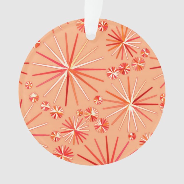 Sputnik-Muster des Mittelzentrums, Korallenschatti Ornament (Vorderseite)