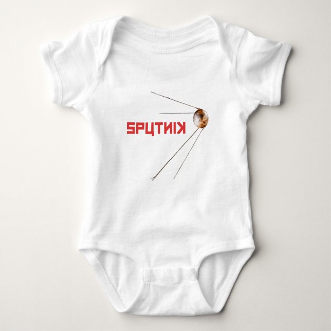 SPUTNIK - Raum/Russland/Sowjetunion - Gewerkschaft Baby Strampler (Vorderseite)