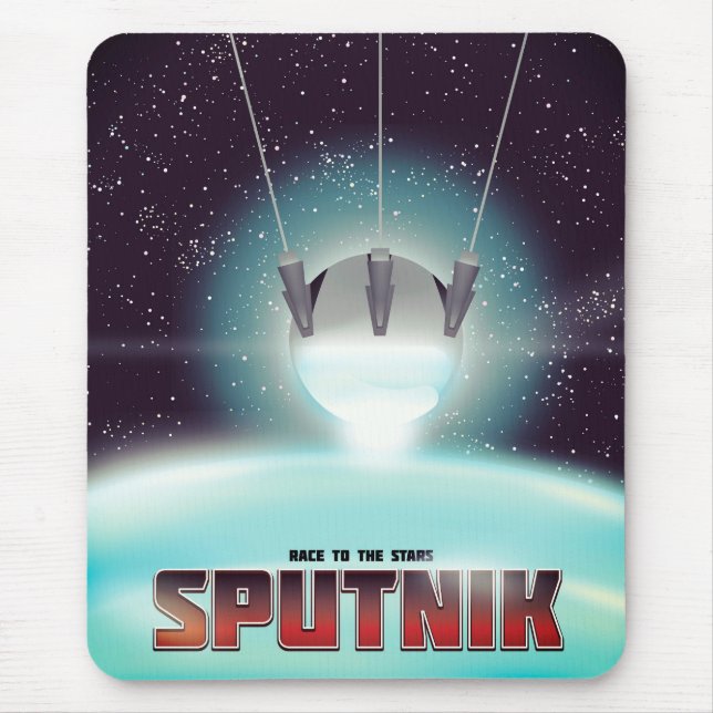 Sputnik "Rennen auf die Sterne" Mousepad (Vorne)