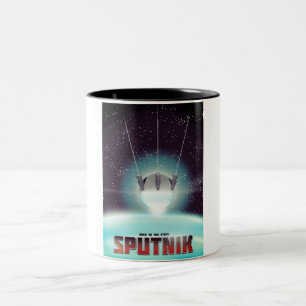 Sputnik "Rennen zu den Sternen" Zweifarbige Tasse