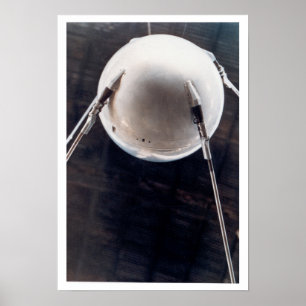 Sputnik Satellite sowjetische Gewerkschaft Poster