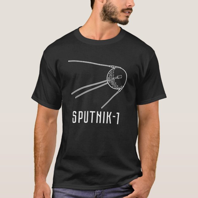 Sputnik Sowjetunion sowjetische Gewerkschaft Propa T-Shirt (Vorderseite)