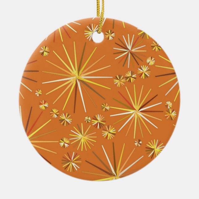 Sputnikmuster aus der Mitte des Jahrhunderts, Terr Keramik Ornament (Vorne)