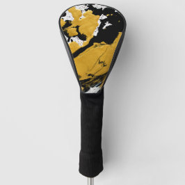 SPWW Anzündetes Soul Black & Gold Abstrakt Golf Headcover