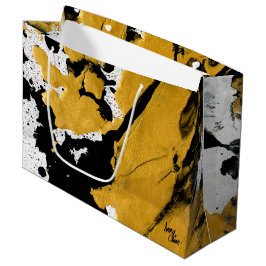 SPWW Anzündetes Soul Black & Gold Abstrakt Große Geschenktüte