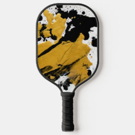 SPWW Anzündetes Soul Schwarz und Gold Abstrakt Pickleball Schläger