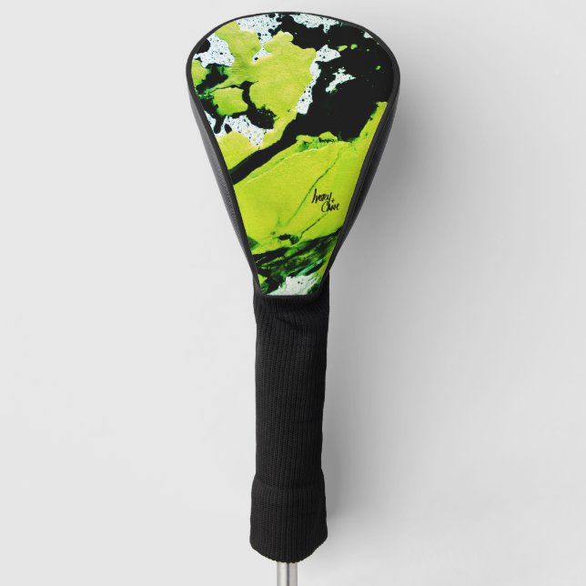 SPWW Keylime n' Slide Black & Green Abstrakt Golf Headcover (Vorderseite)