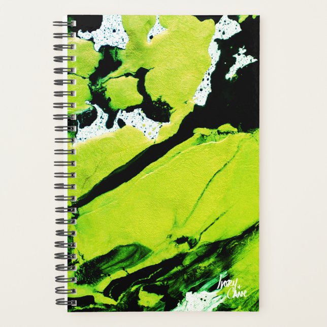 SPWW Keylime n' Slide Green & Black Small Monthly Planer (Vorderseite)