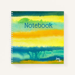 SPWW Tangoed Tiers Aquamarin Green & Orange Spiral Notizbuch