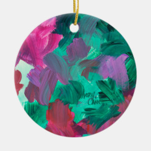 SPWW Touch von Juwel Tones Green und Pink Keramik Ornament