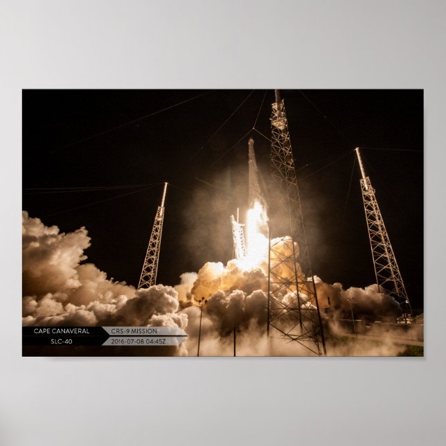 SpX CRS-9 Launch Poster (Vorne)