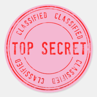Spy Birthday Secret Agent Top Secret Confidential Runder Aufkleber