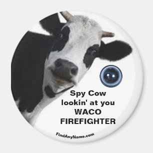 Spy Cow schaut dich an WACO FIREFIGHTER Magnet