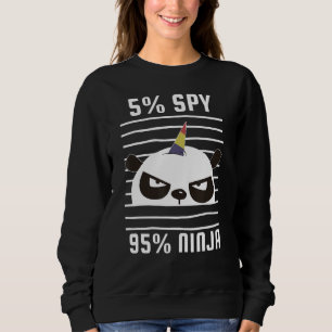 Spy Gaming Ninjas Gamer Boy Girl Kinder Spy Panda  Sweatshirt
