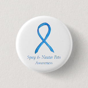 Spy/Neuter Pets Awareness Custom Ribbon Art Button