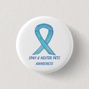 Spy/Neuter Pets Awareness Custom Ribbon Art Button