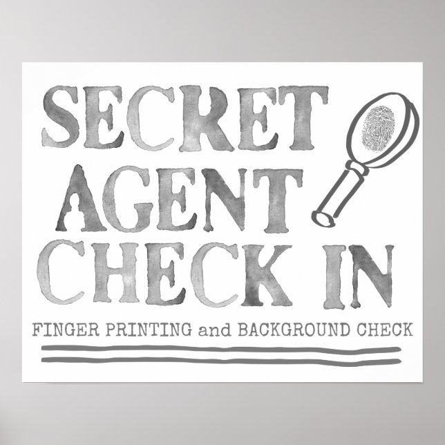 Spy Party Begrüßungszeichen Poster (Vorne)