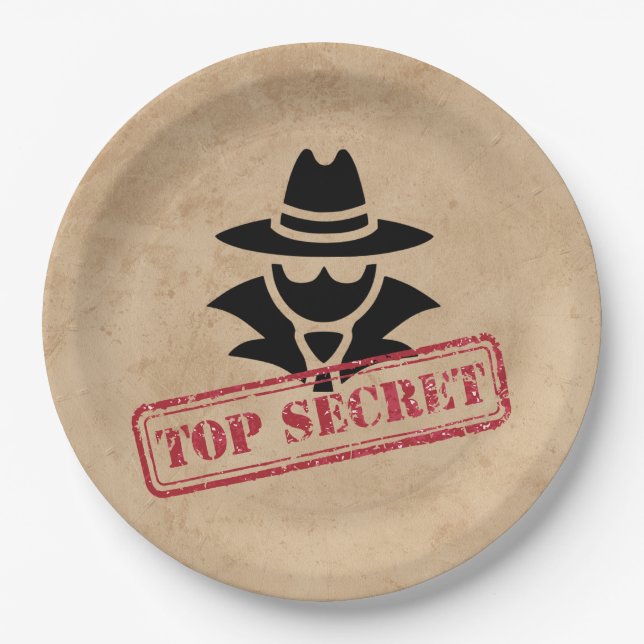 Spy/Secret Agent Themed Partys Pappteller (Vorderseite)