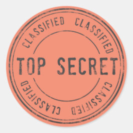 Spy Überraschung Geburtstagsparty Top Secret klass Runder Aufkleber