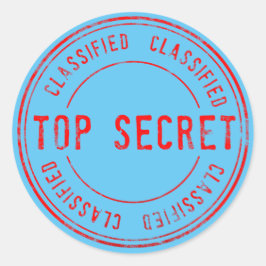 Spy Überraschung Geburtstagsparty Top Secret klass Runder Aufkleber