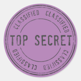 Spy Überraschung Geburtstagsparty Top Secret klass Runder Aufkleber