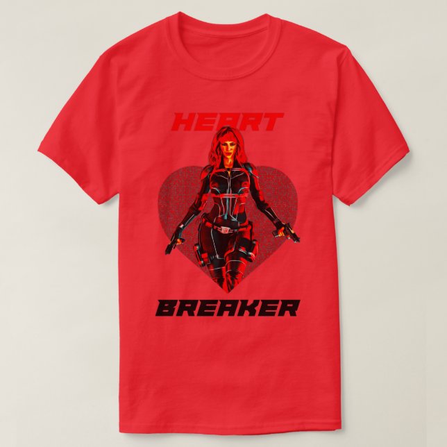 Spy Woman Heart Breakfast Vollfarbige Variante T-Shirt (Design vorne)