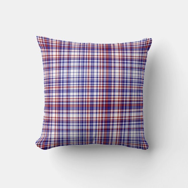Sq.Kariert Pillow,Red-White-Blue Collection 02 Kissen (Vorderseite)
