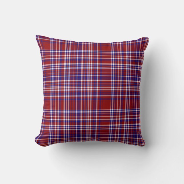 Sq.Kariert Pillow,Red-White-Blue Collection 07 Kissen (Vorderseite)