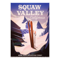 Sqaw Valley Kalifornien Reiseplakat.