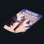 Sqaw Valley Kalifornien Reiseplakat. Magnet<br><div class="desc">Sqaw Valle California Reiseplakat</div>