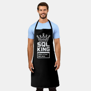 SQL-König Datenbank-Vatervorwitze BBQ-Grillieren Schürze