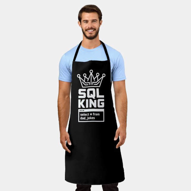 SQL-König Datenbank-Vatervorwitze BBQ-Grillieren Schürze (Getragen)