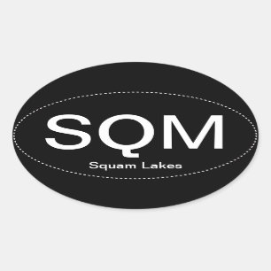 SQM Oval-Autoaufkleber Ovaler Aufkleber