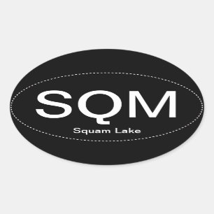 SQM Oval-Autoaufkleber Ovaler Aufkleber