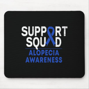 Squad Alopecia Awareness Blue Om Ribbon Krieger Mousepad