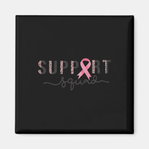 Squad Brustkrebsbewusstsein Leopard Rosa Band  Magnet