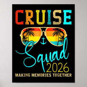 Squad Crew Kreuzfahrt 2026 Sommerferien passend Fa Poster