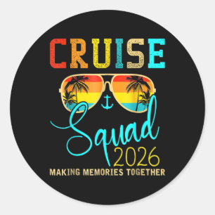 Squad Crew Kreuzfahrt 2026 Sommerferien passend Fa Runder Aufkleber