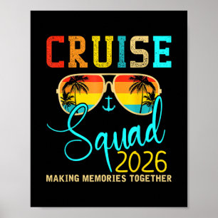 Squad Crew Kreuzfahrt 2026 Sommerurlaub passendes Poster
