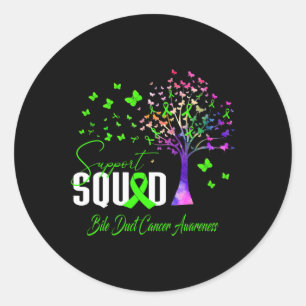 Squad for Bile Duct Cancer Awareness Runder Aufkleber